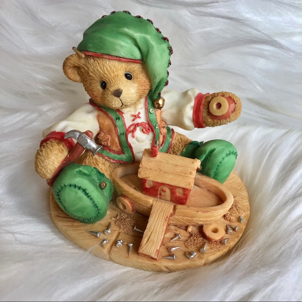 VTG CHERISHED TEDDIES Toy Making Elf Yule 90s